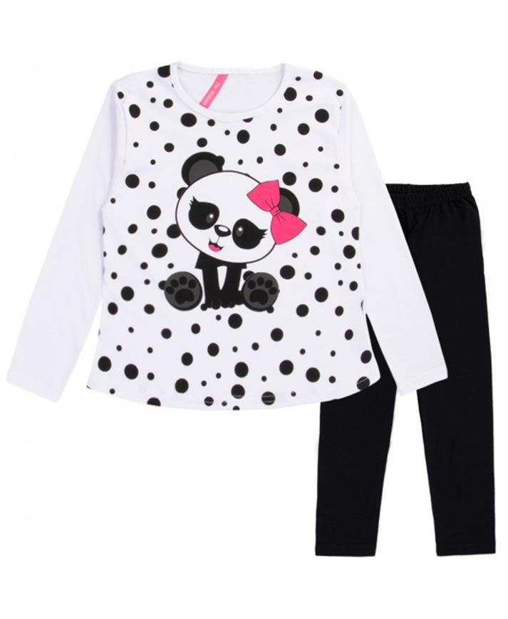 Conj 0023 blusa ml calca legging